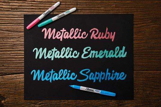 Pennarello indelebile Sharpie Metallic Colori Assortiti - Blister da 4 - 3