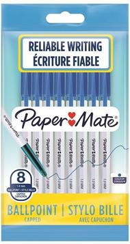 Penna a sfera Papermate PM 045 punta da 1.0 mm Blu - Confezione da 8