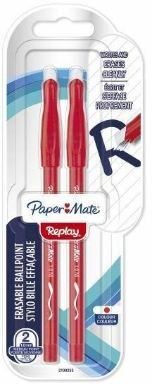 Penna a sfera Replay stick M Rossa. Confezione da 2