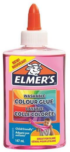 Elmer's Colla Liquida Colore ROSA TRANSLUCIDO. Flacone da 147 ml - 2