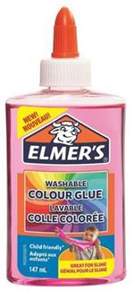 Elmer's Colla Liquida Colore ROSA TRANSLUCIDO. Flacone da 147 ml