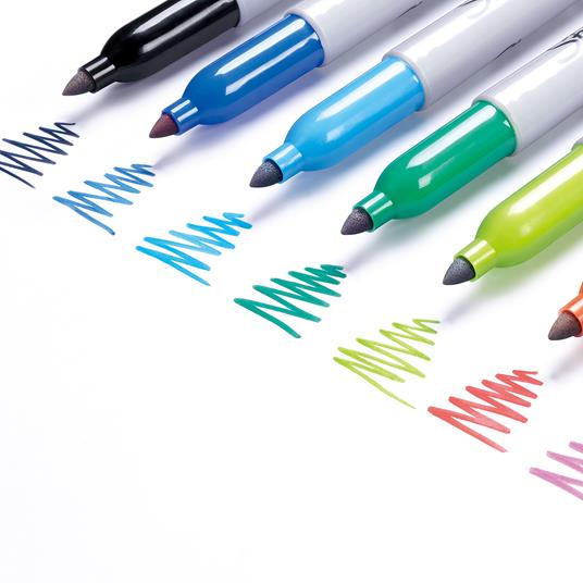 Sharpie Pennarelli Indelebili, Punta Fine, Confezione da 24+1, Nero :  .it: Cancelleria e prodotti per ufficio