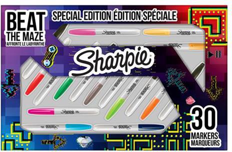 Confezione marcatore SHARPIE "Maze/labirinto" da 30 Sharpie fine colori assortiti