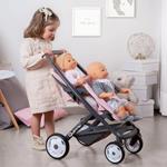 Smoby Passeggino Giocattolo Sportivo Bambole Gemelle Maxi-Cosi Rosa