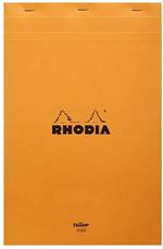 Blocco Rhodia 12x31.8 80 Gr 80 Fogli A Righe Con Margine Carta Gialla