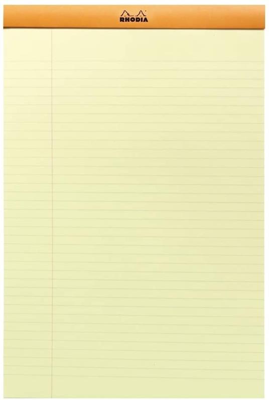 Blocco Rhodia 12x31.8 80 Gr 80 Fogli A Righe Con Margine Carta Gialla - 2