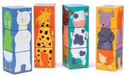 12 colour animals blocks