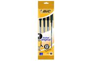 Penna a sfera Bic Cristal Blister Nero, 4 pz.