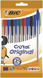 BIC CRISTAL SOFT Set da 10 pz di penne Biro colori assortiti Blu