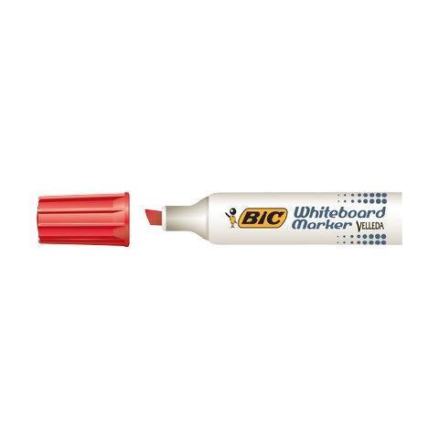 Marcatore Bic Velleda rosso punta 3,5-5,5 mm. Confezione 12 pezzi