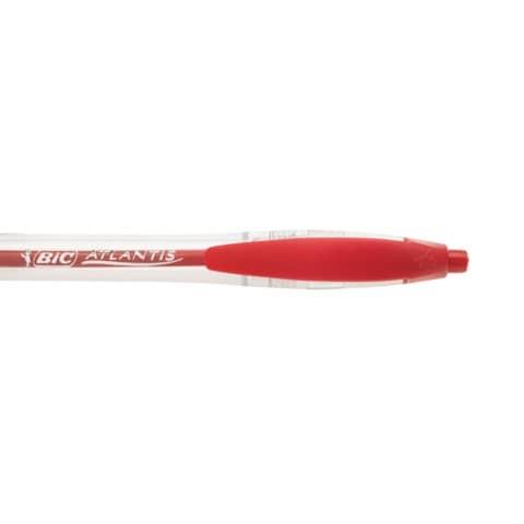 Penna a sfera a scatto Atlantis Classic NF M – rosso - 4