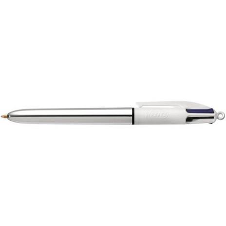 Penna a sfera Bic Shine 4 colori Silver - 2