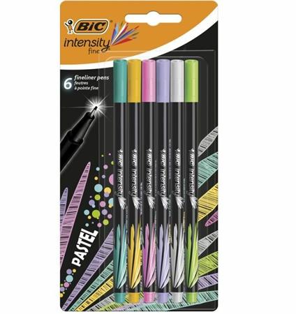 BIC 950445 marcatore Fine Nero, Verde chiaro, Lillà, Rosa, Viola, Giallo