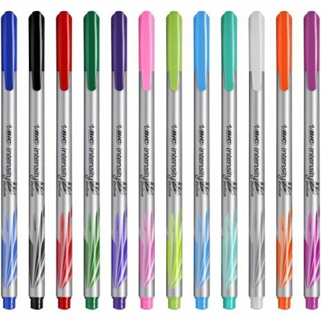 BIC 964893 marcatore Medio Nero, Blu, Verde, Grigio, Azzurro, Verde chiaro, Arancione, Rosa, Porpora, Rosso 12 pezzo(i) - 2