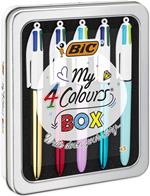 BIC 4 My Colours Box Multicolore Penna a sfera retrattile a clip 5 pz