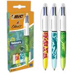 Penna bic 4 colours velours pack 3pz