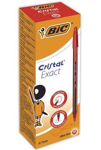 BIC Cristal Exact Rosso Penna a sfera Ultra sottile 20 pezzo(i)