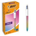 Penna a sfera a scatto BIC 4 Colours 1 mm – gradient conf. 12 pz – 511034