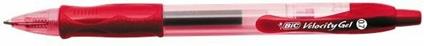 Penna a sfera a scatto Bic Velocity Gel rosso