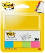 3M Post-it. Segnapagina in Carta con Supporto in Cartoncino. 4 Colori Ultra