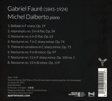 Musica per pianoforte - CD Audio di Gabriel Fauré,Michel Dalberto - 2