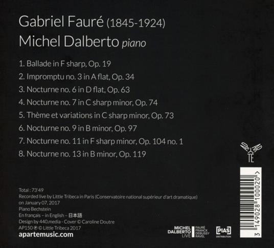 Musica per pianoforte - CD Audio di Gabriel Fauré,Michel Dalberto - 2