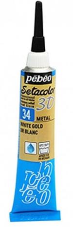 Pebeo Setacolor 3d 20 Ml Effetto Metallo 034-Oro Bianco