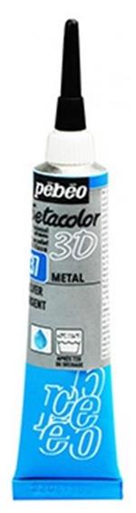 Pebeo Setacolor 3d 20 Ml Effetto Metallo 037-Argento