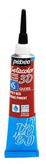 Pebeo Setacolor 3d 20 Ml Effetto Brillante 045-Rosso Peperoncino