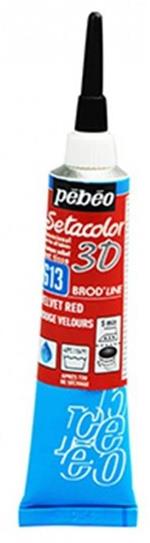 Pebeo Setacolor 3d 20 Ml Effetto Brod'Line 613-Rosso Velluto