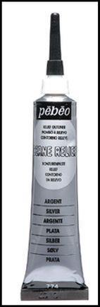 Pebeo Contorno A Rilievo Vitrail Tubo 20 Ml Argento