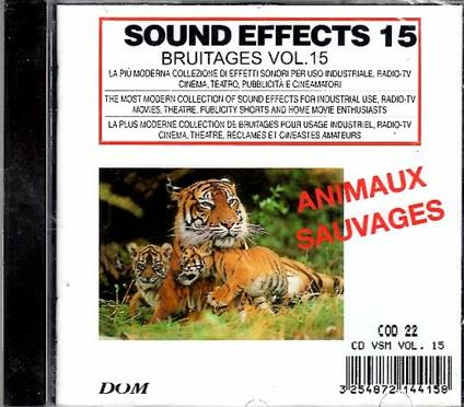 Sound Effects. Sauvages Animales - CD Audio