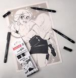 Pin fineliner confezioni artistiche 5pz assortiti- versione manga shojo