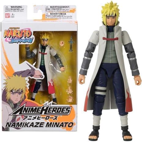 BANDAI Anime Heroes - Naruto Shippuden - Figura di eroi anime 17 cm -  Namikaze Minato