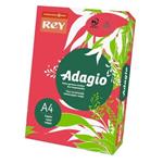 Carta colorata A4 INTERNATIONAL PAPER Rey Adagio rosso intenso 22 risma 250 fogli - ADAGI160X462