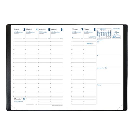 Agenda settimanale 2024, Quo Vadis, 13 mesi, Affari, con rubrica, italiano, Club rosso - 10 x 15 cm - 3