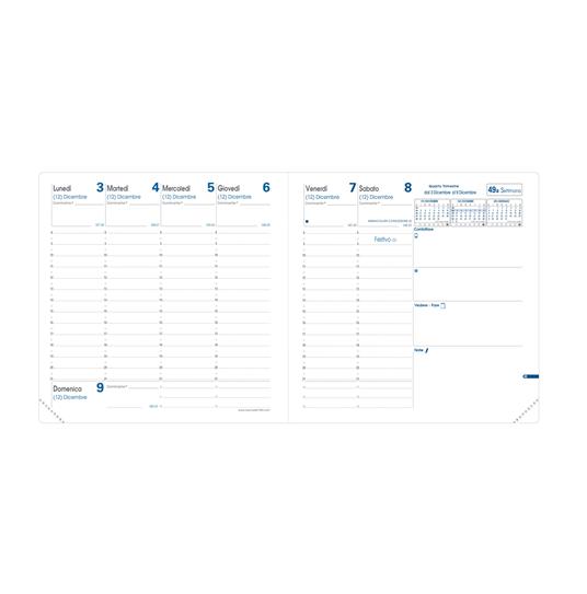 Agenda settimanale 2025, Quo Vadis, 13 mesi, Esecutivo, con rubrica, italiano, Impala nero - 16 x 16 cm - 2
