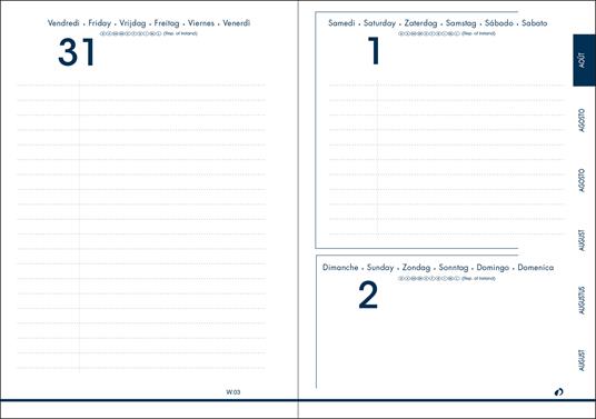 Agenda Quo Vadis Eurotextagenda 2024-2025, 12 mesi, giornaliera, Galaxy, rosso - 10x15 - 2