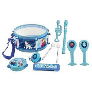 Lexibook Disney Frozen Elsa Anna Giocattolo, Set di 7 Strumenti Musicali, Gioco Comodo da trasportare, Blu/Bianco, K360FZ