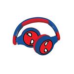 Lexibook Spiderman Cuffie Bluetooth 2 in 1 Stereo Senza Fili cablato, cassaforte per Bambini per Ragazze, Pieghevole, Regolabile, Rosso/Blu