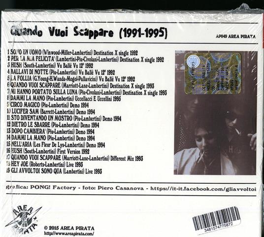 Quando vuoi scappare - CD Audio di Avvoltoi - 2