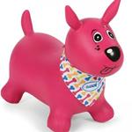 Cagnolino Gonfiabile e Cavalcabile Rosa