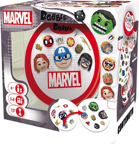 Dobble Marvel Emoji (Eco-Sleeve) - Base. Gioco da tavolo