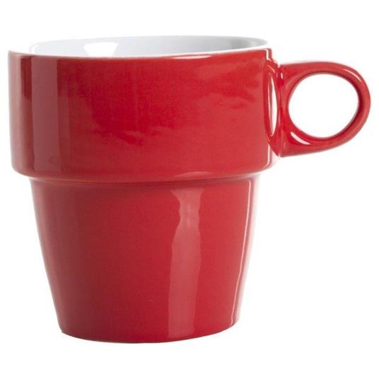 Set nero con tazza grande e piattino / con bordo multicolore e disegno  astratto / per cappuccino, latte, caffè, cioccolata calda, tè / regalo per  le feste -  Italia