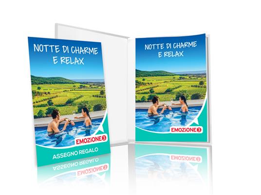 EMOZIONE3 - Notte di charme e relax - Cofanetto regalo - 1 notte con colazione e 1 momento relax per 2 persone - 2