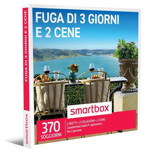 SMARTBOX - Fuga di 3 giorni e 2 cene - Cofanetto regalo - 2 notti con  colazione e 2 cene per 2 persone - Smartbox - Idee regalo | Feltrinelli