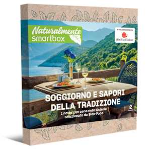 Idee regalo SMARTBOX - Soggiorno e sapori della tradizione - Cofanetto regalo - 1 notte con cena nelle Osterie selezionate da Slow Food Smartbox