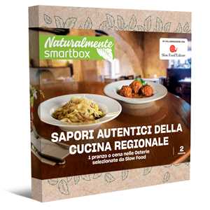 Idee regalo SMARTBOX - Sapori autentici della cucina regionale - Cofanetto regalo - 1 pranzo o cena nelle Osterie selezionate da Slow Food Smartbox