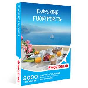 Idee regalo EMOZIONE3 - Evasione fuoriporta - Cofanetto regalo - 1 notte con prima colazione per 2 persone Emozione3