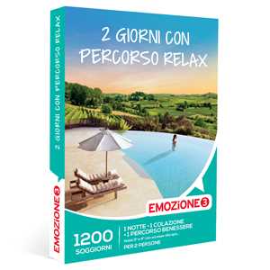 Idee regalo EMOZIONE3 - 2 giorni con percorso relax - Cofanetto regalo - 1 notte con colazione e percorso benessere per 2 persone Emozione3